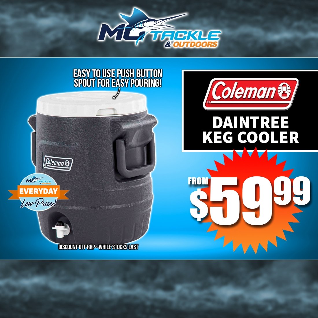 COLEMAN DAINTREE KEG COOLER from $59.99