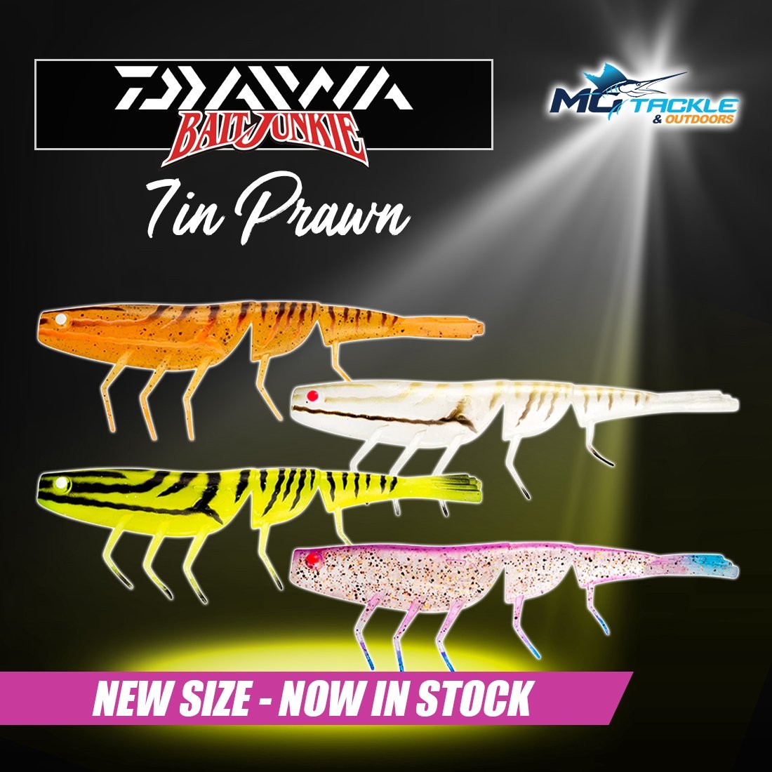 New - DAIWA BAIT JUNKIE 7IN PRAWN LURE
