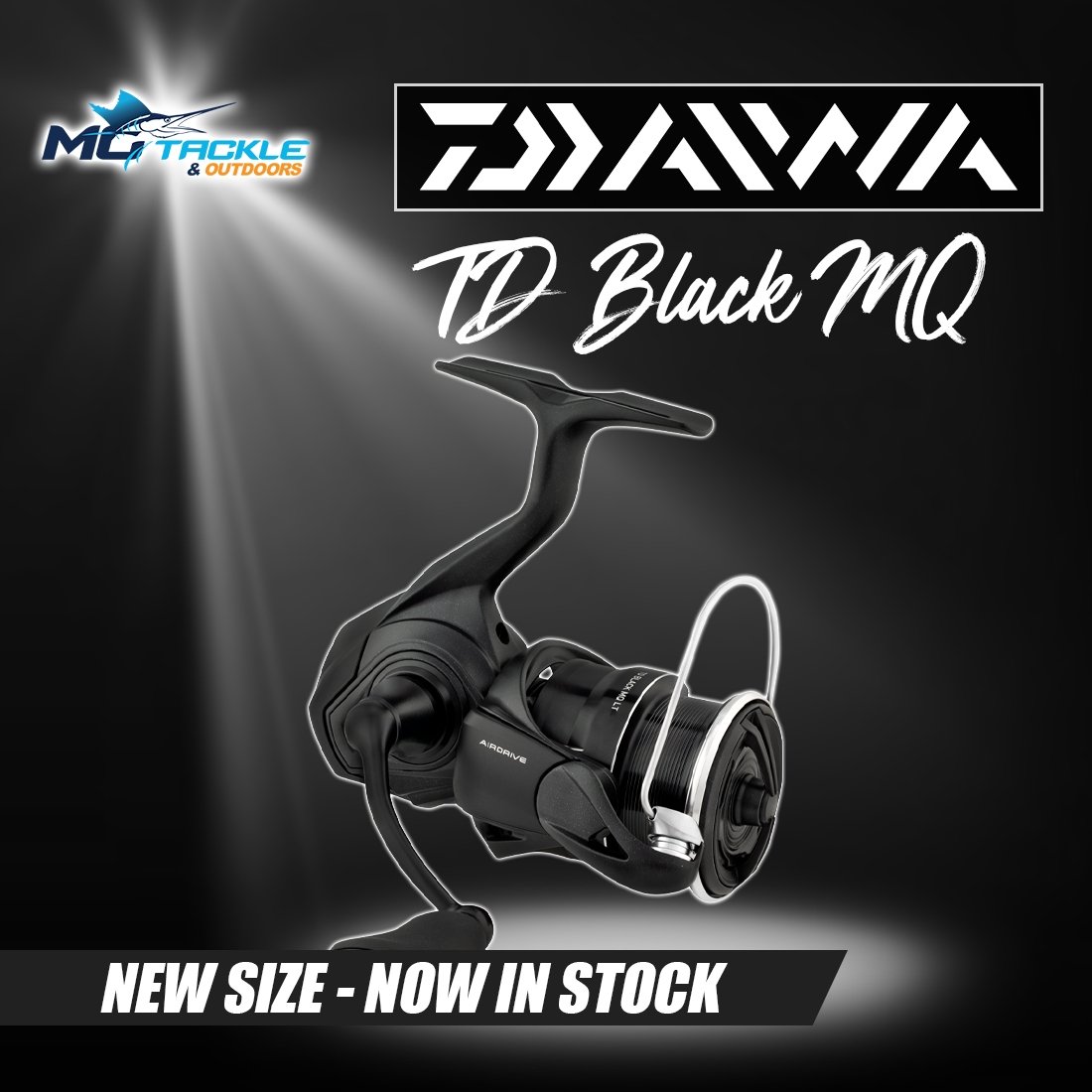 New Size - DAIWA 24 TD BLACK MQ SPIN REEL