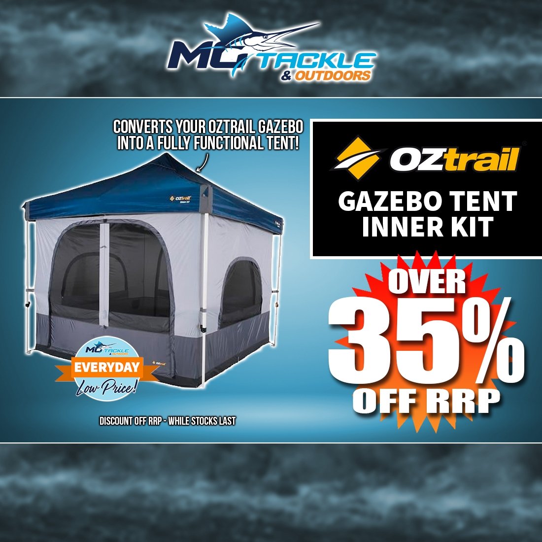 OZTRAIL GAZEBO TENT INNER KIT only $209.99
