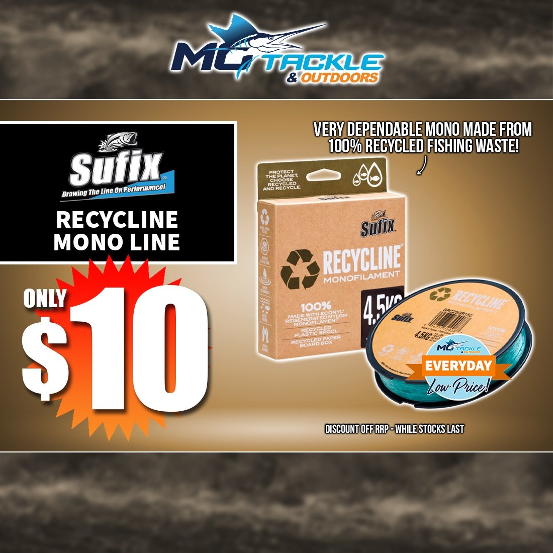 SUFIX RECYCLINE MONO LINE only $10