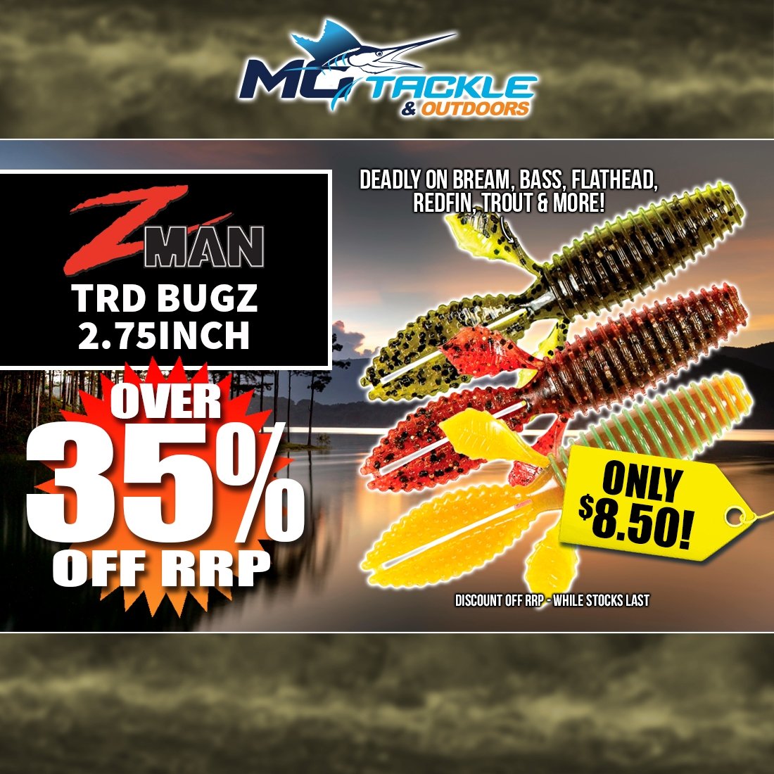 ZMAN TRD BUGZ 2.75IN only $8.50