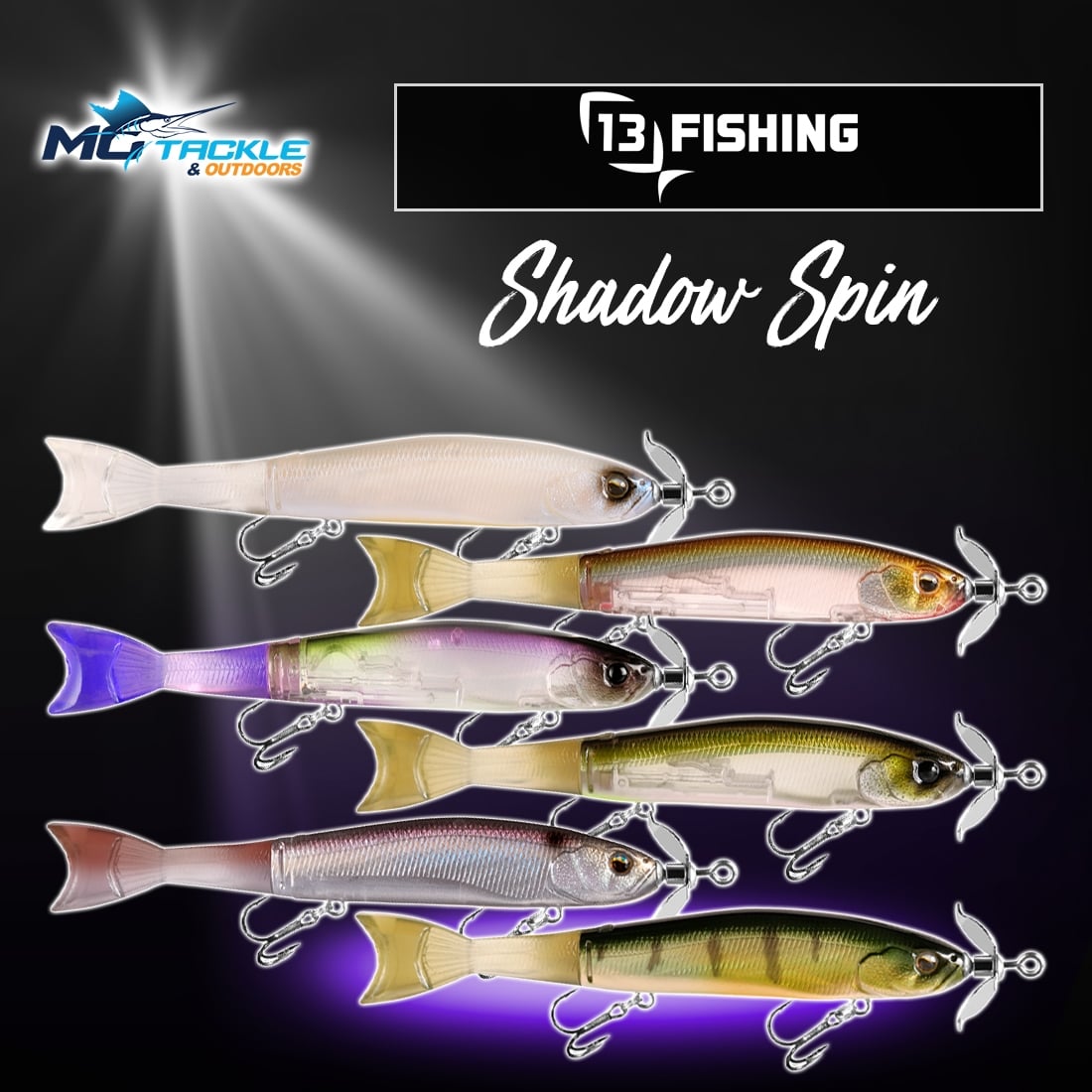 New - 13 FISHING SHADOW SPIN LURE