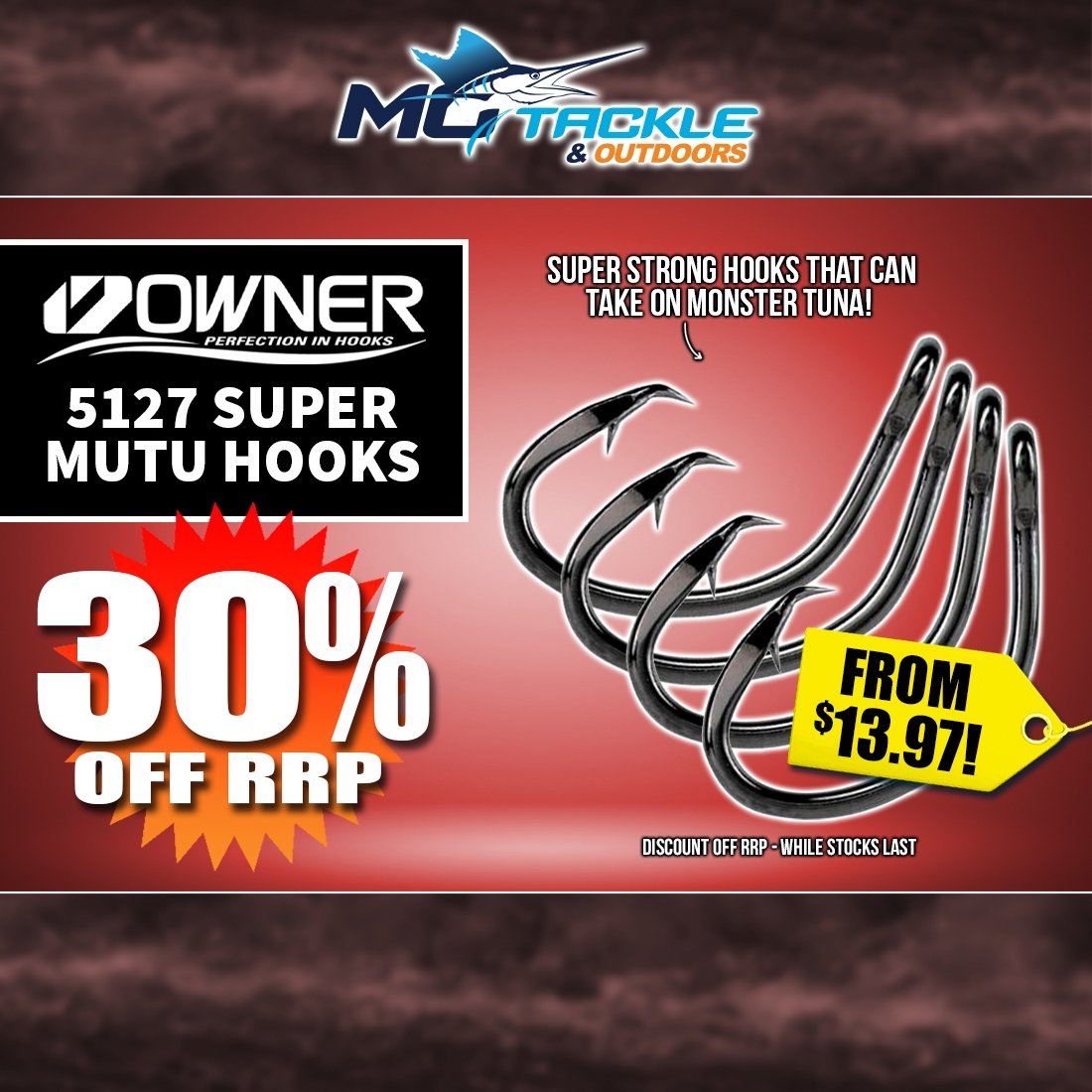 30% off OWNER 5127 SUPER MUTU HOOK