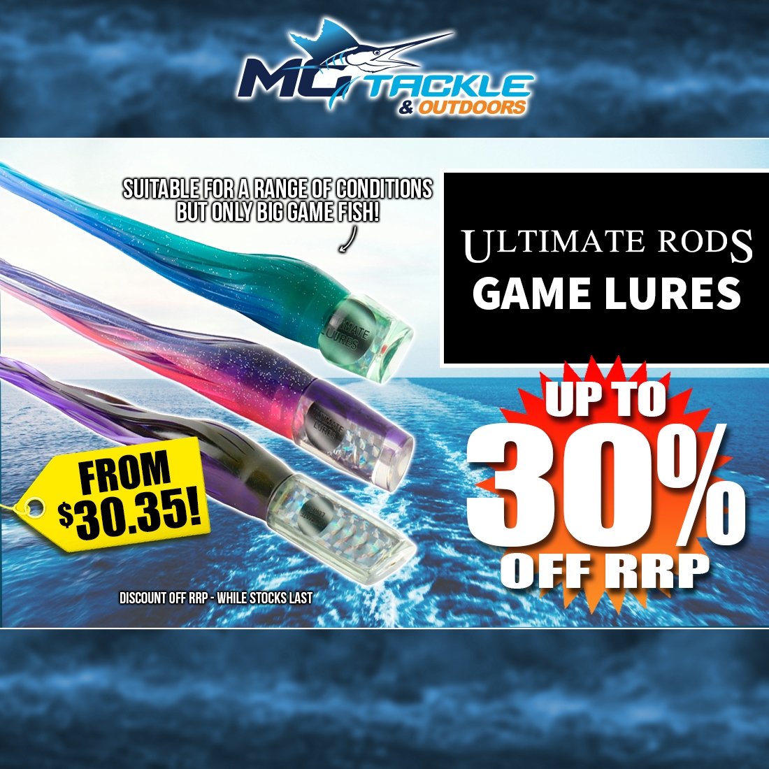 Up to 30% off Ultimate Game Lure Range