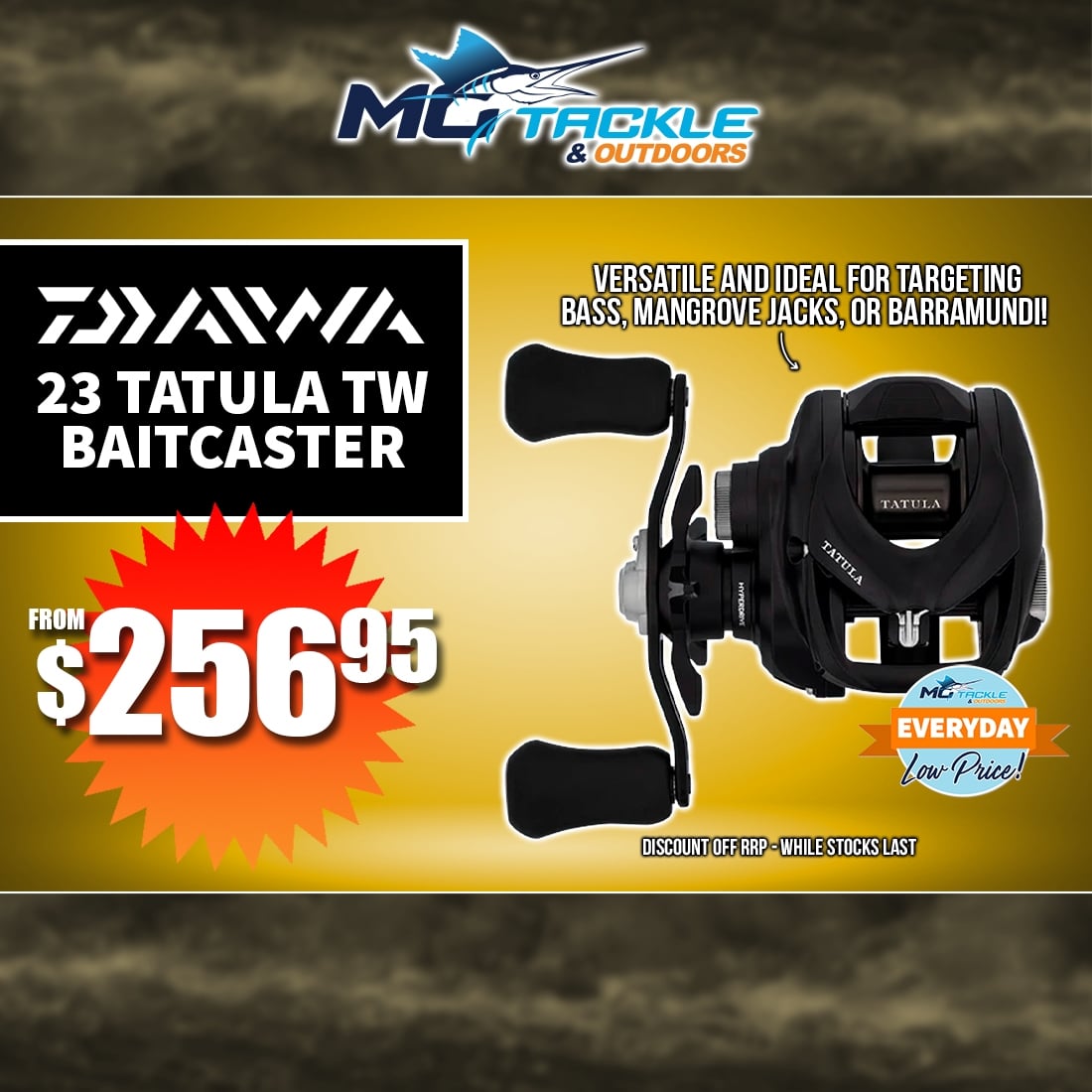 DAIWA 23 TATULA TW BAITCAST REEL from $256.95
