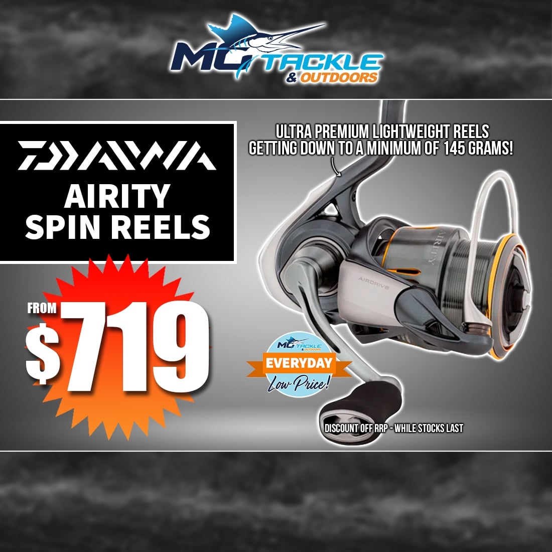 DAIWA 23 AIRITY SPIN REEL from $719