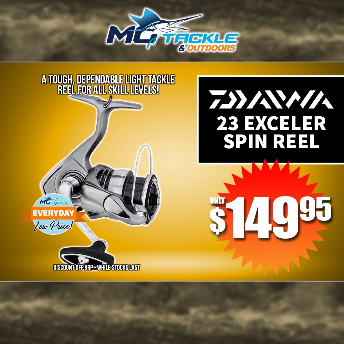 DAIWA 23 EXCELER SPIN REEL only $149.95