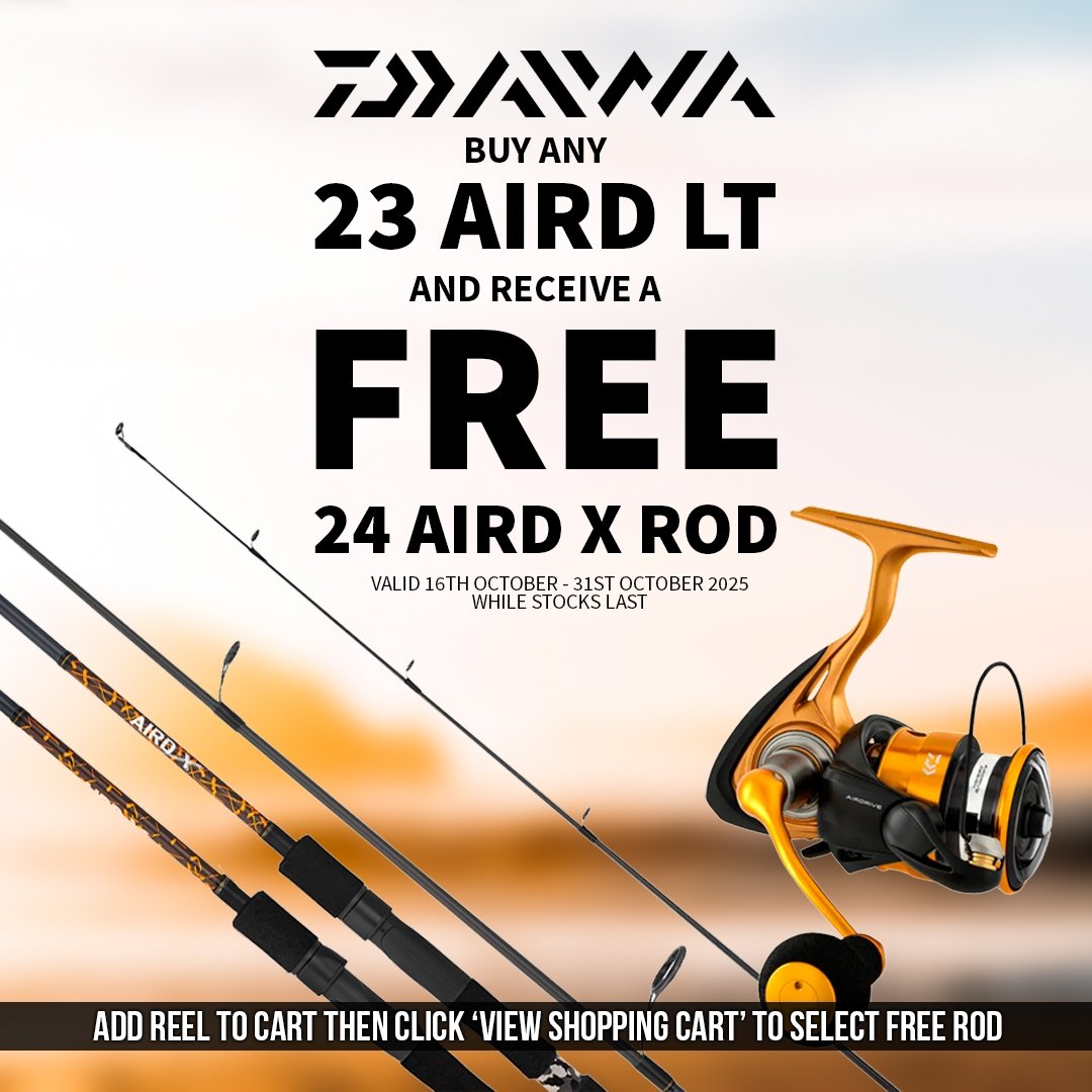 Free Daiwa Aird Rod with DAIWA 23 AIRD LT SPIN REEL