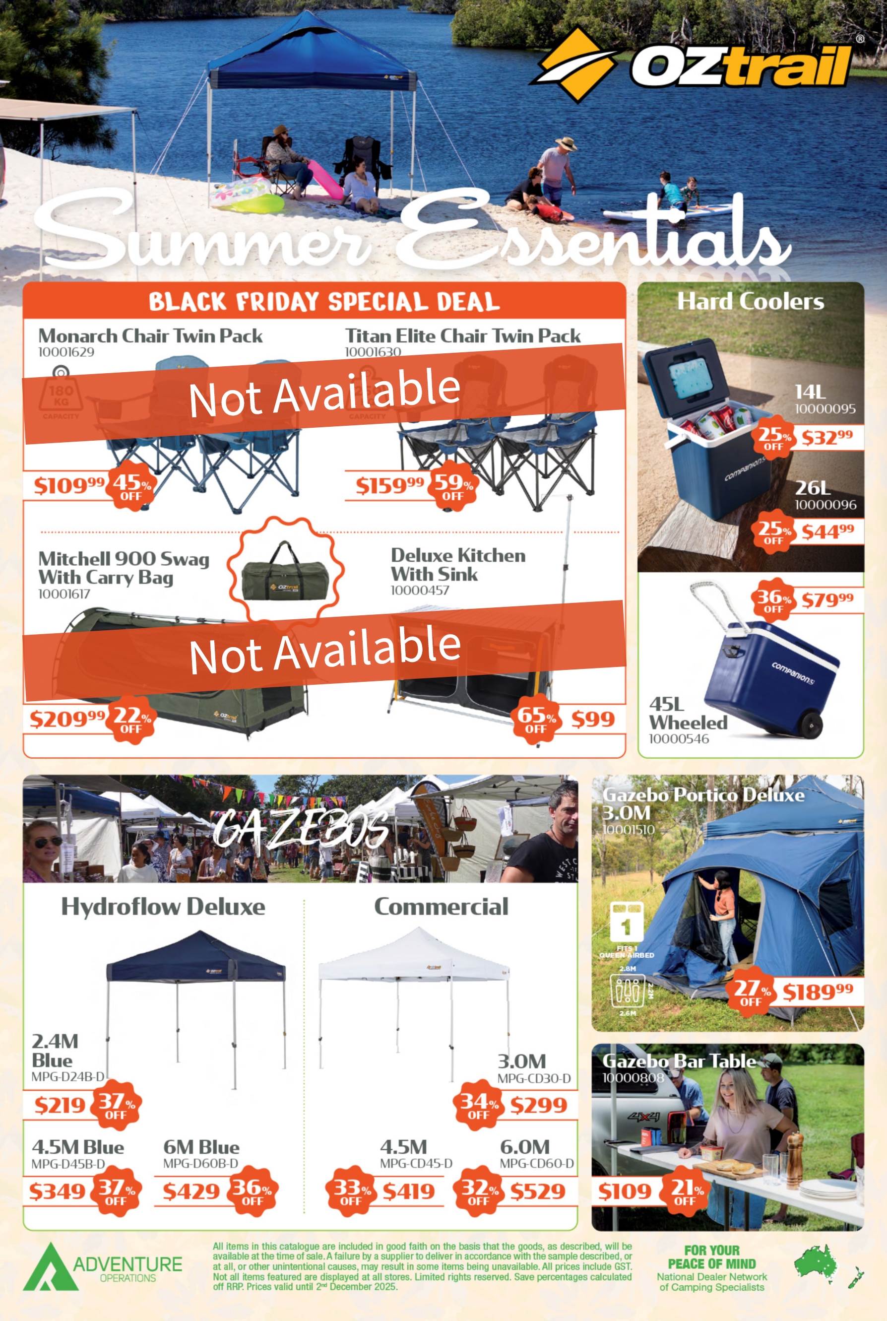 Gear Up & Get Out There - Gazebos & Coolers