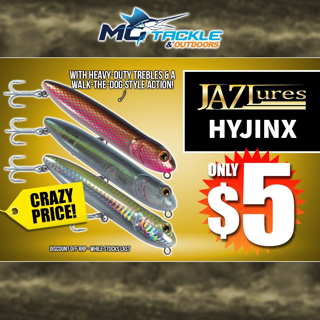 JAZ LURES HYJINX LURE only $5