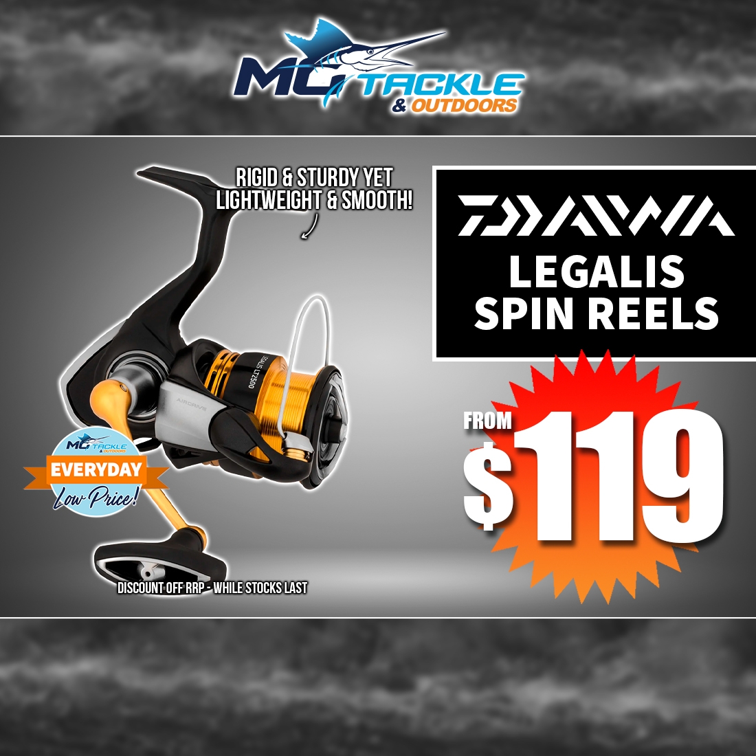 DAIWA 23 LEGALIS SPIN REEL from $119