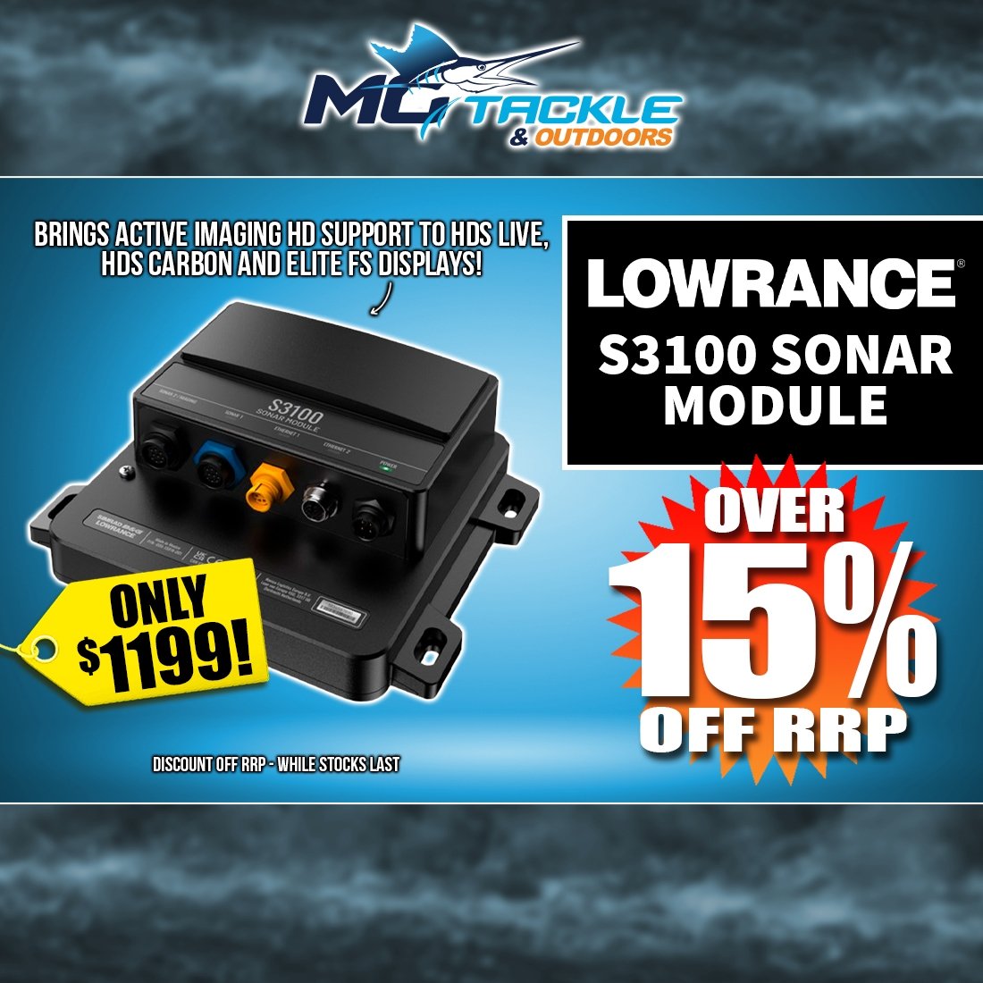 LOWRANCE S3100 SONAR MODULE only $1199