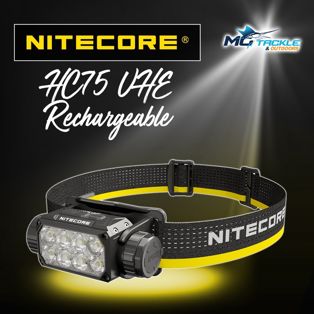 New - NITECORE HC75 UHE RECHARGEABLE HEADLAMP