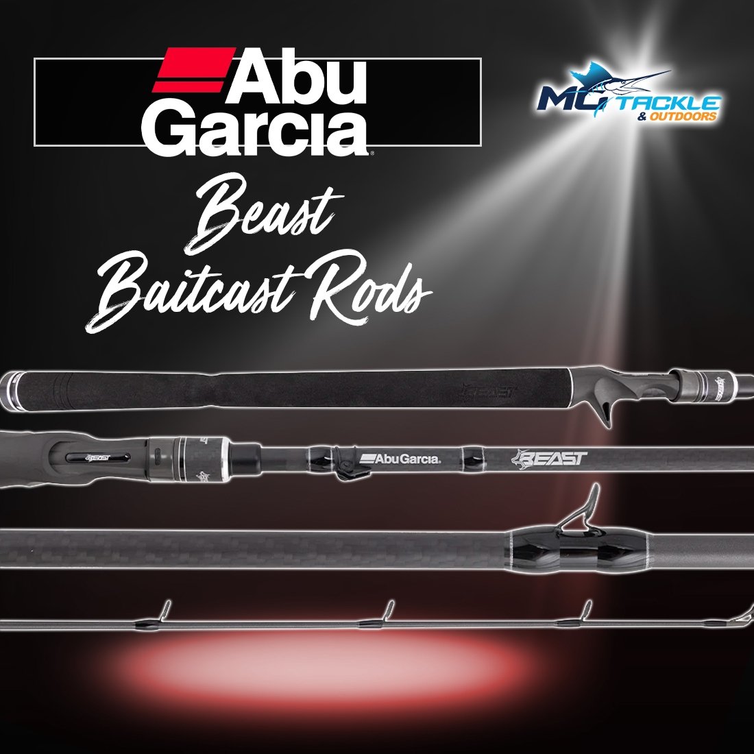 New - ABU GARCIA BEAST BAITCAST ROD