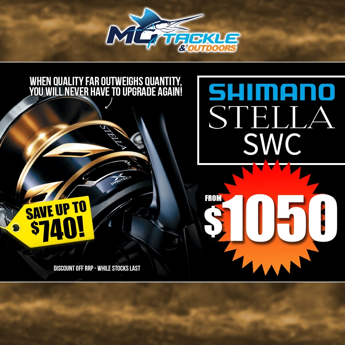 SHIMANO STELLA SWC SPIN REEL from $1050