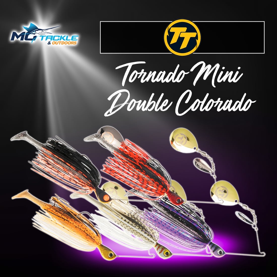 New - TT TORNADO+ MINI DOUBLE COLORADO SPINNERBAIT