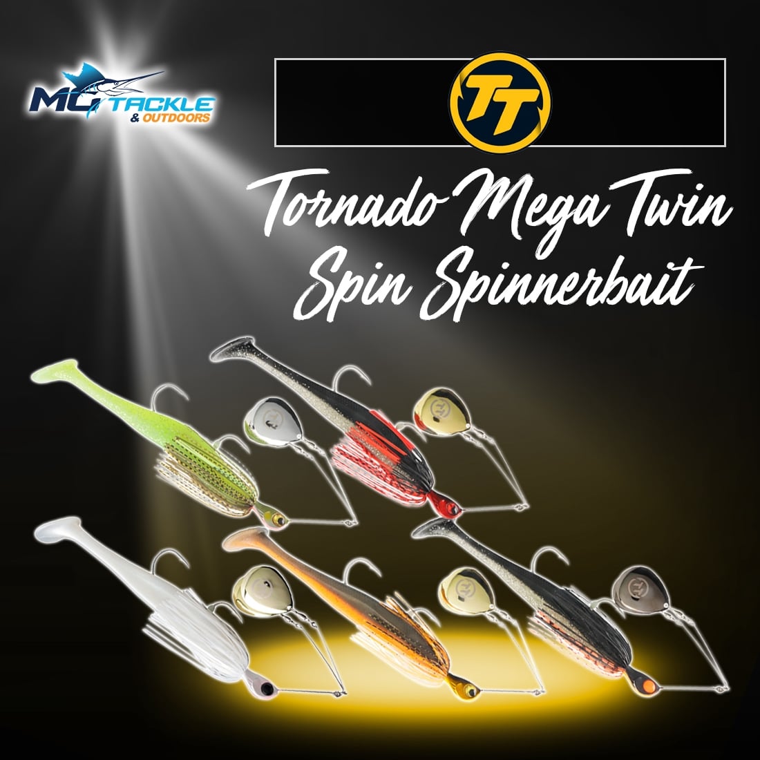 New - TT TORNADO+ MEGA TWIN SPIN SPINNERBAIT