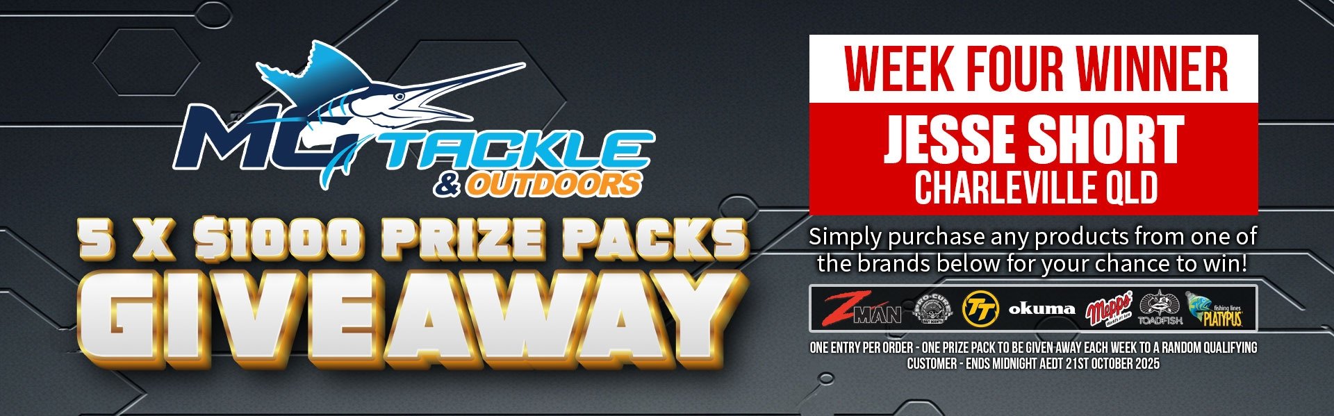 Tackle Tactics 5 x $1000 Prize Pack Giveaway