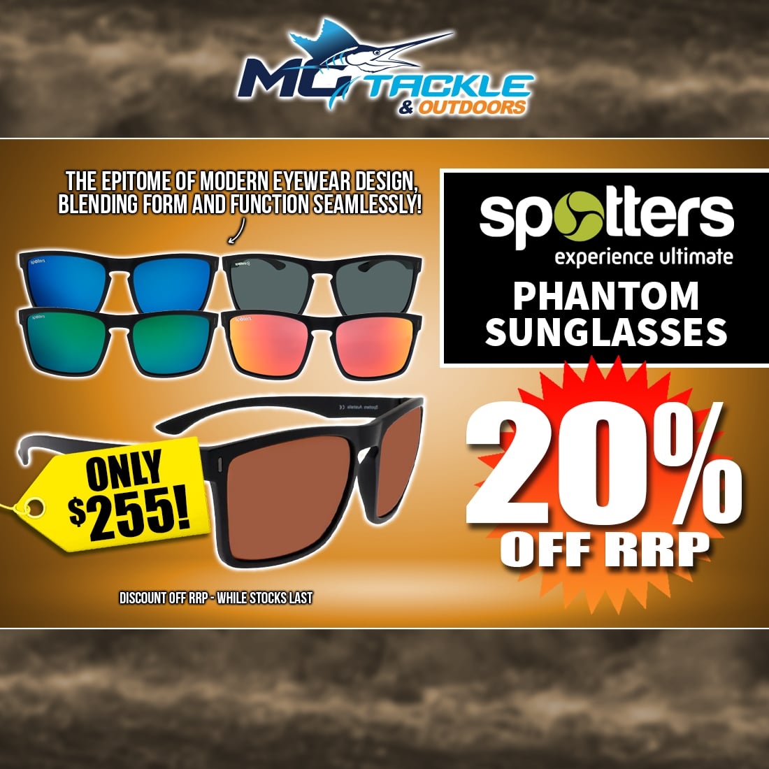 20% off SPOTTERS PHANTOM SUNGLASSES