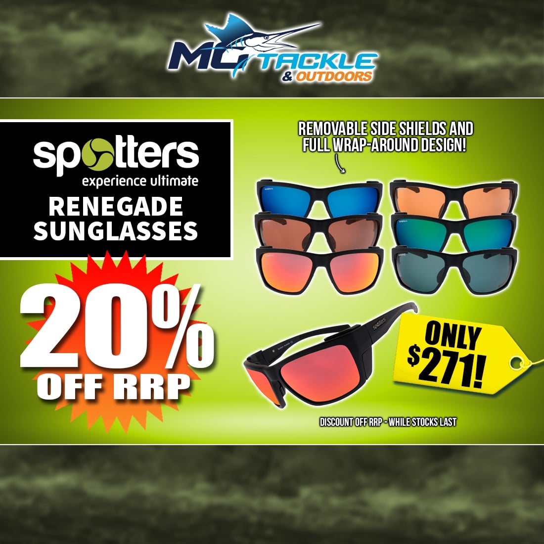 20% off Spotters Renegade Sunglasses