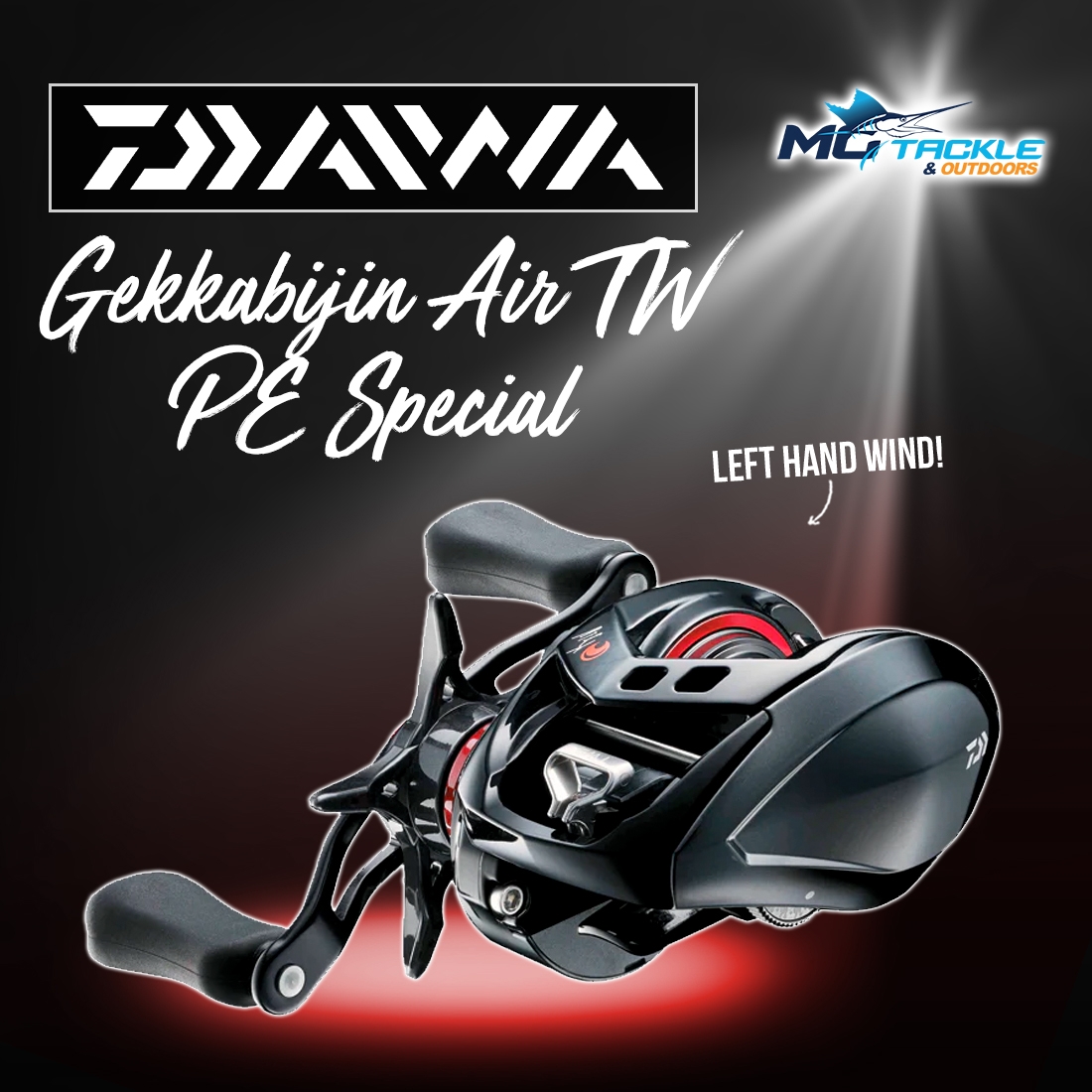 New - DAIWA GEKKABIJIN AIR TW PE SPECIAL BAITCAST REEL