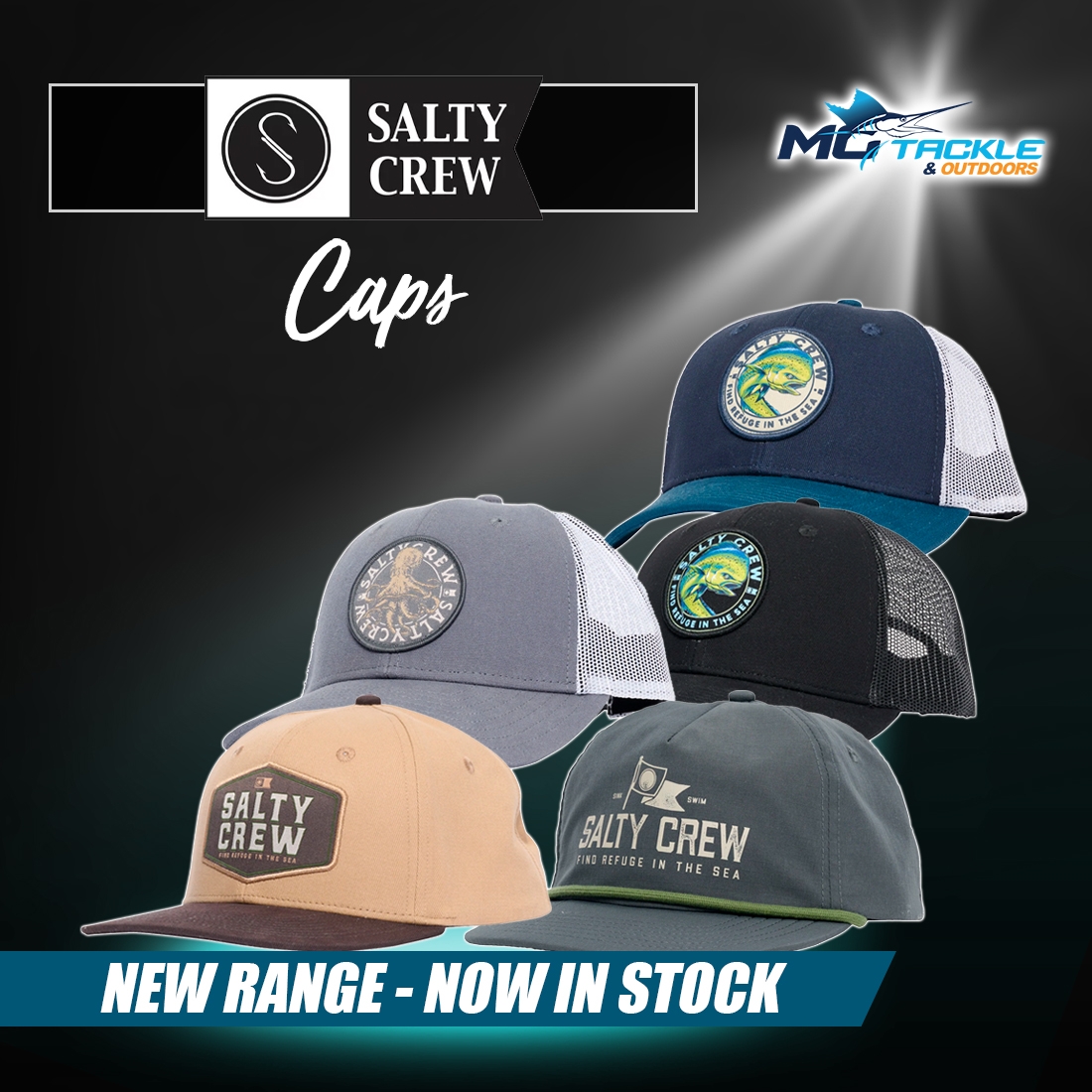 New - Salty Crew Cap Range