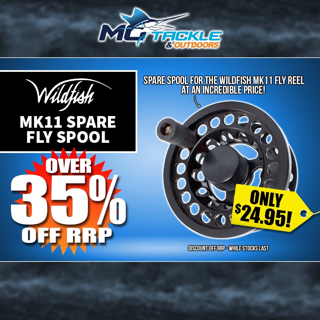 WILDFISH MK11 FLY SPOOL only $24.95