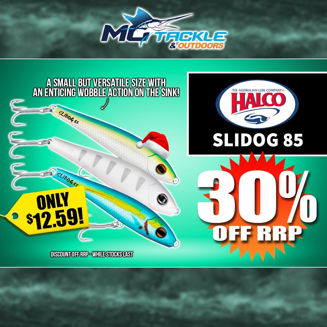 30% off HALCO SLIDOG 85 LURE