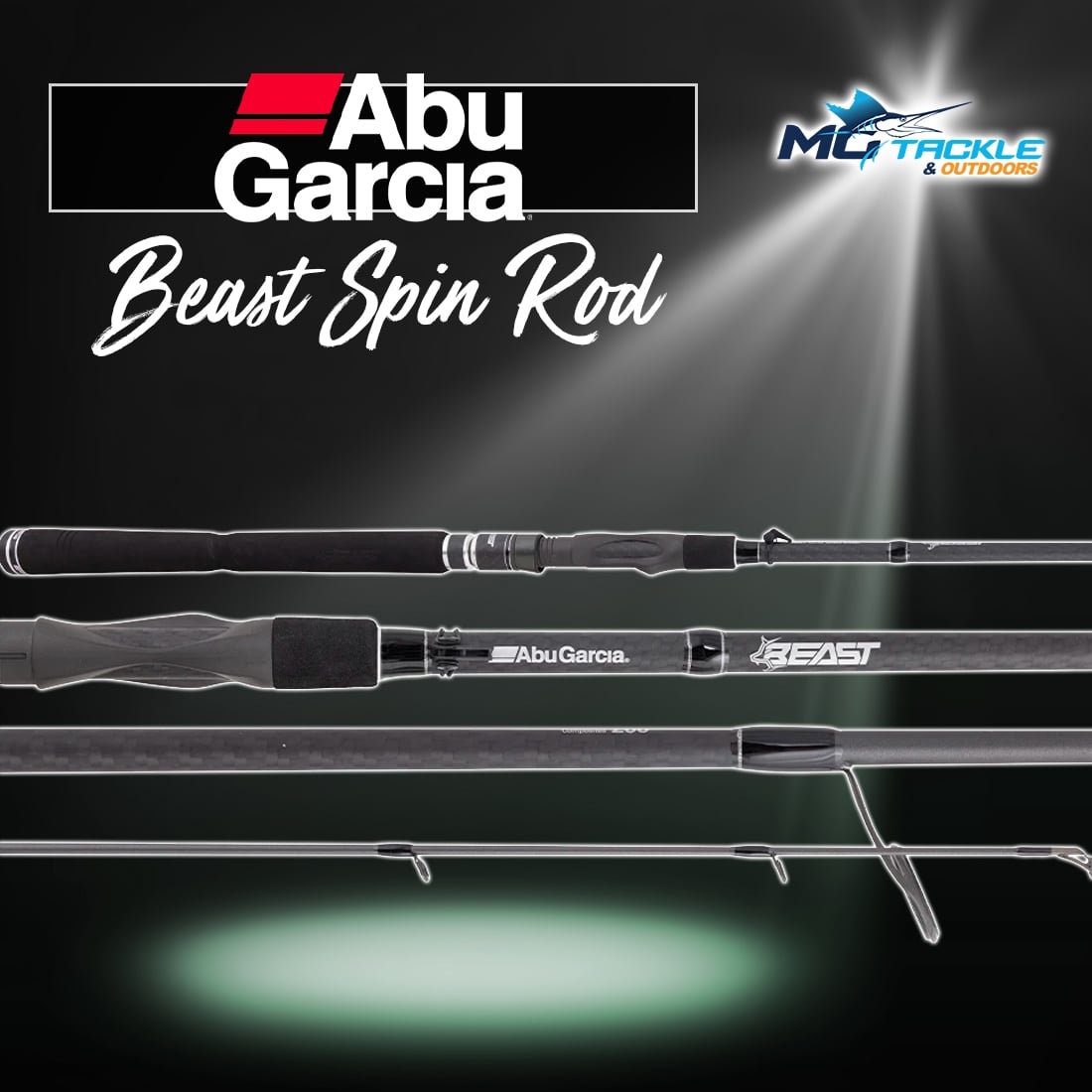 New - ABU GARCIA BEAST SPIN ROD