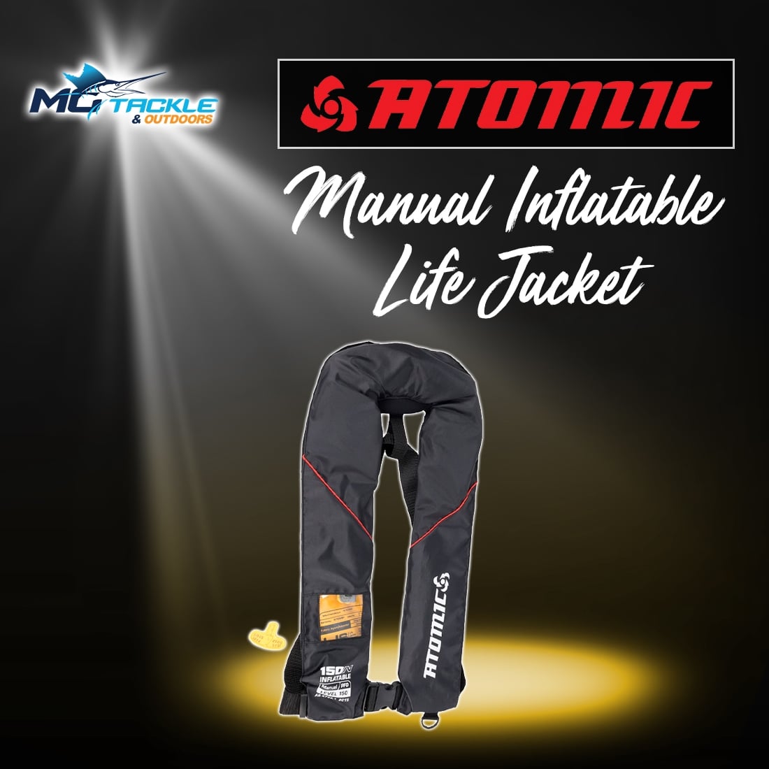New - ATOMIC MANUAL INFLATABLE LIFE JACKET