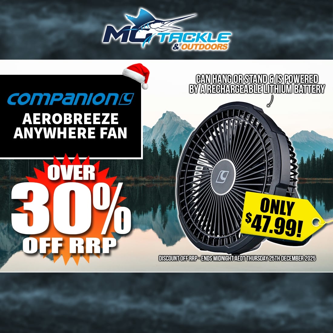 COMPANION AEROBREEZE ANYWHERE FAN only $47.99