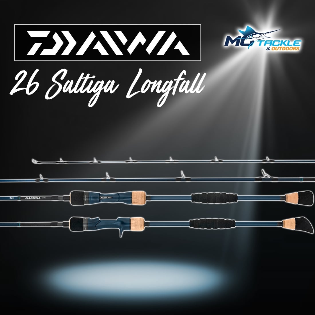 New - DAIWA 26 SALTIGA LONGFALL OVERHEAD ROD