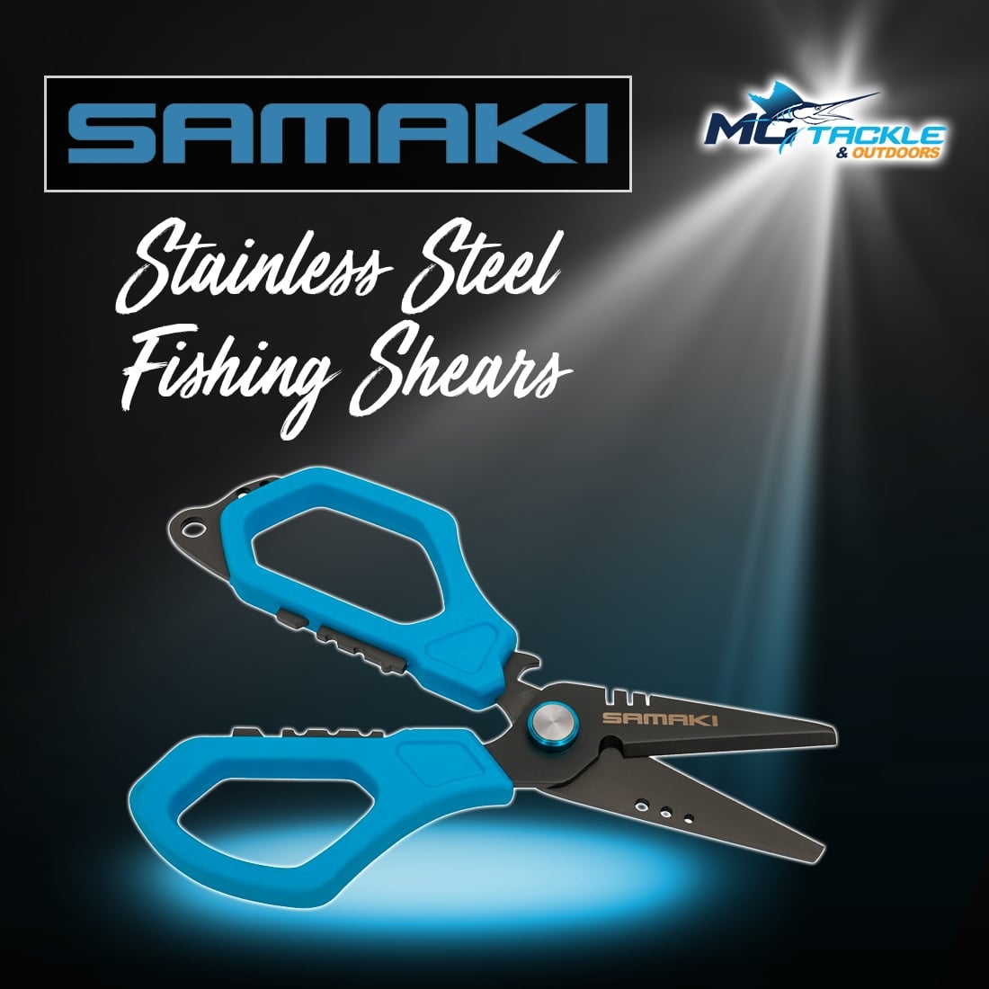 New - SAMAKI STAINLESS STEEL FISHING SHEARS