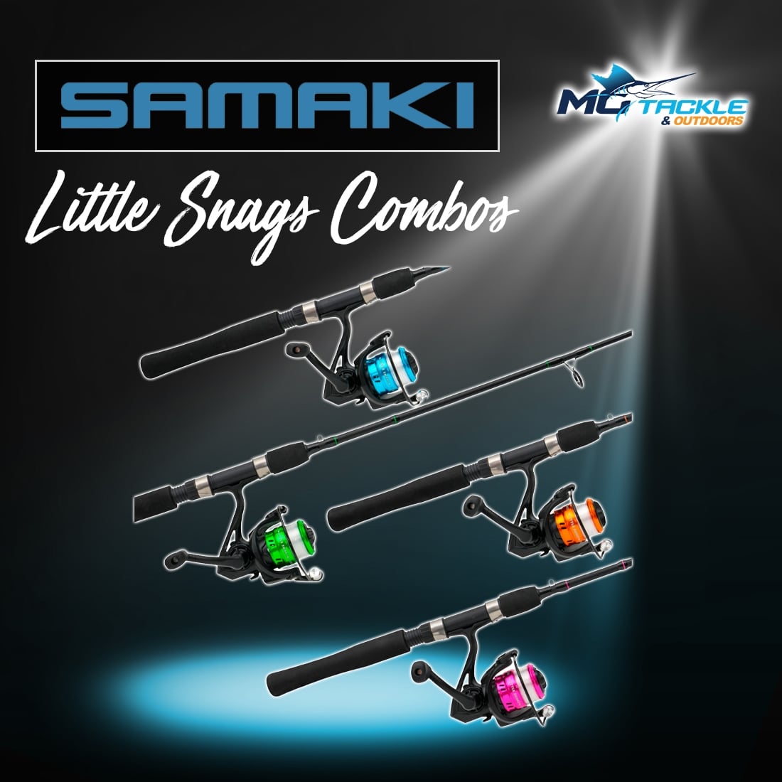 New - SAMAKI LITTLE SNAGS SPIN COMBO