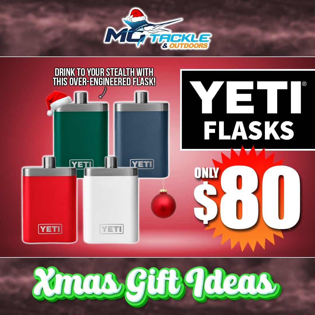 YETI FLASK only $80