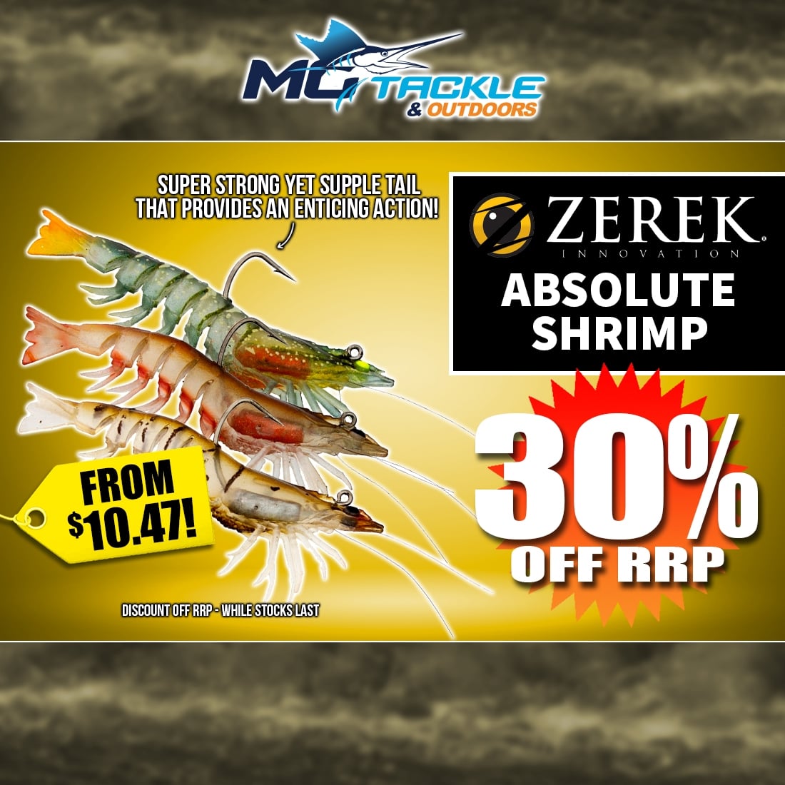 30% off ZEREK ABSOLUTE SHRIMP LURE