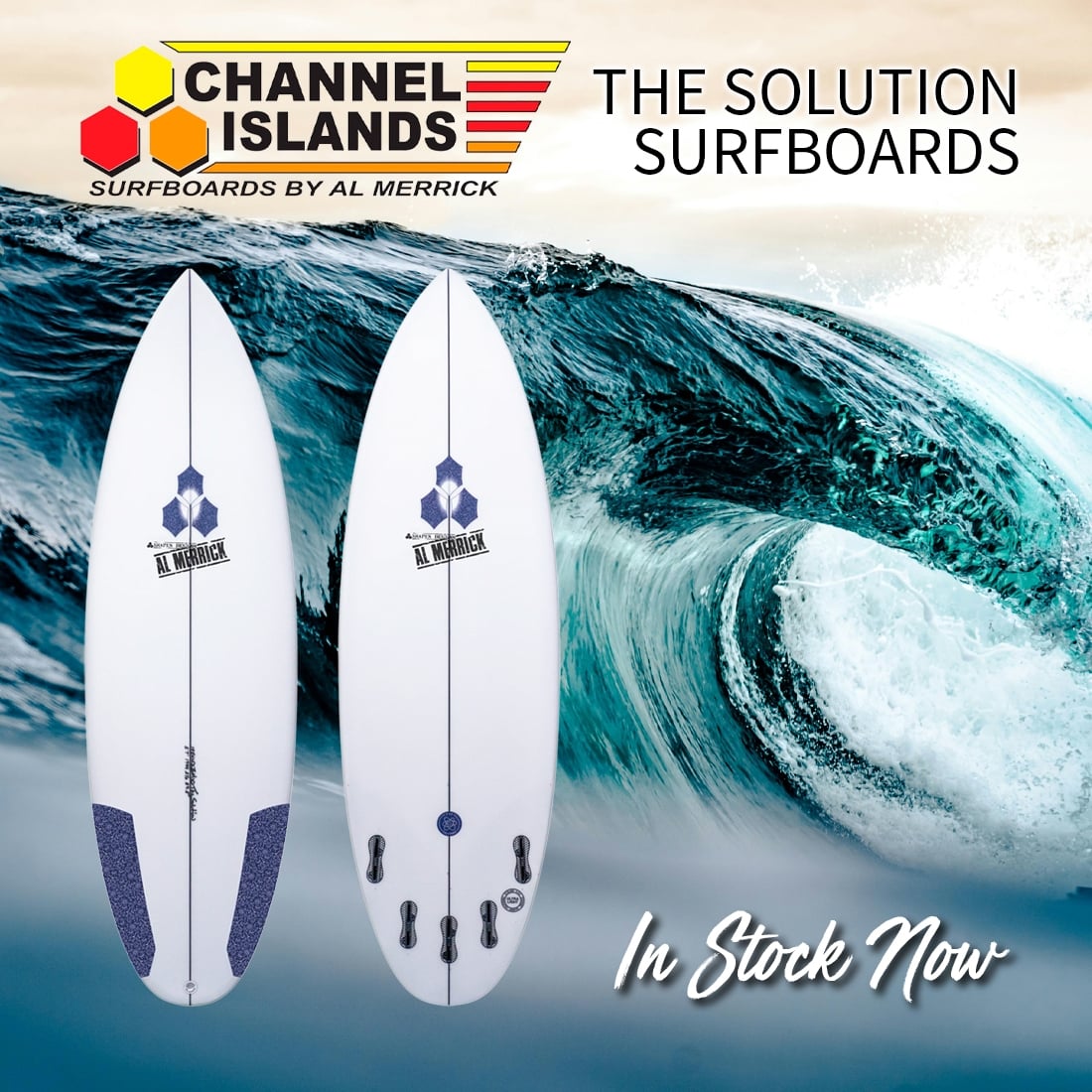New - CHANNEL ISLANDS THE SOLUTION SURFBOARD - FUTURES FINS