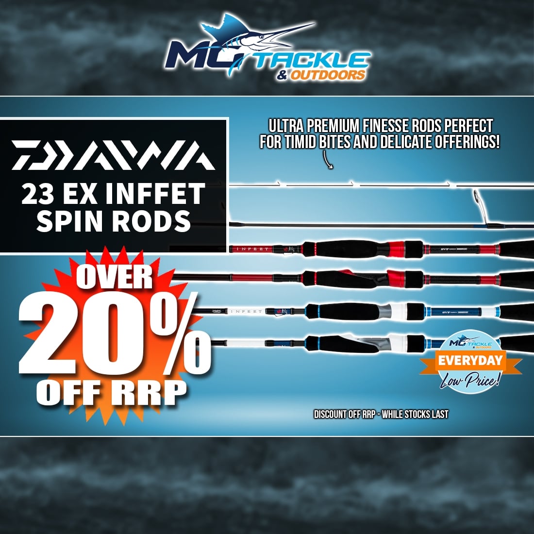 Over 20% off DAIWA 23 INFEET EX SPIN ROD