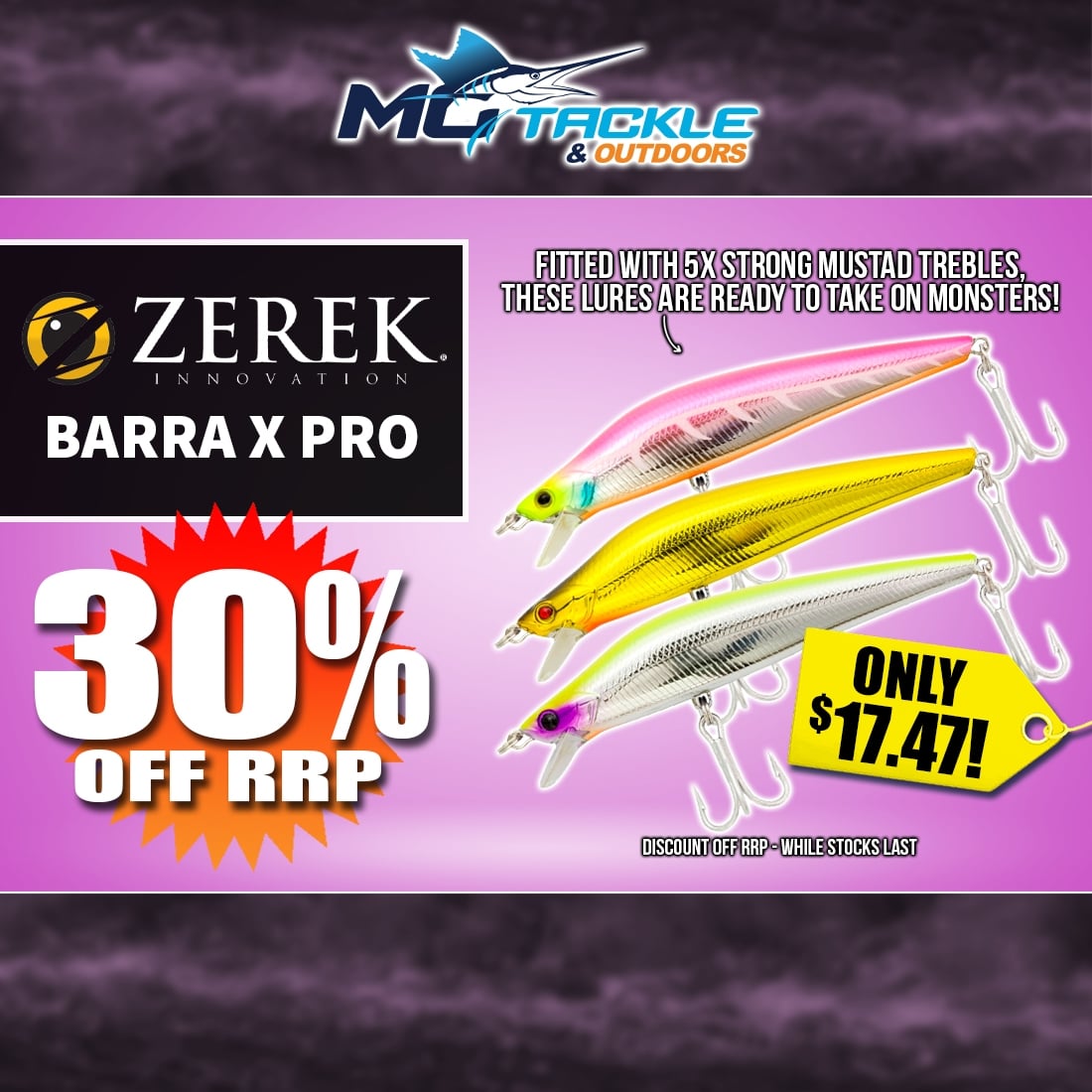 30% off ZEREK BARRA X PRO