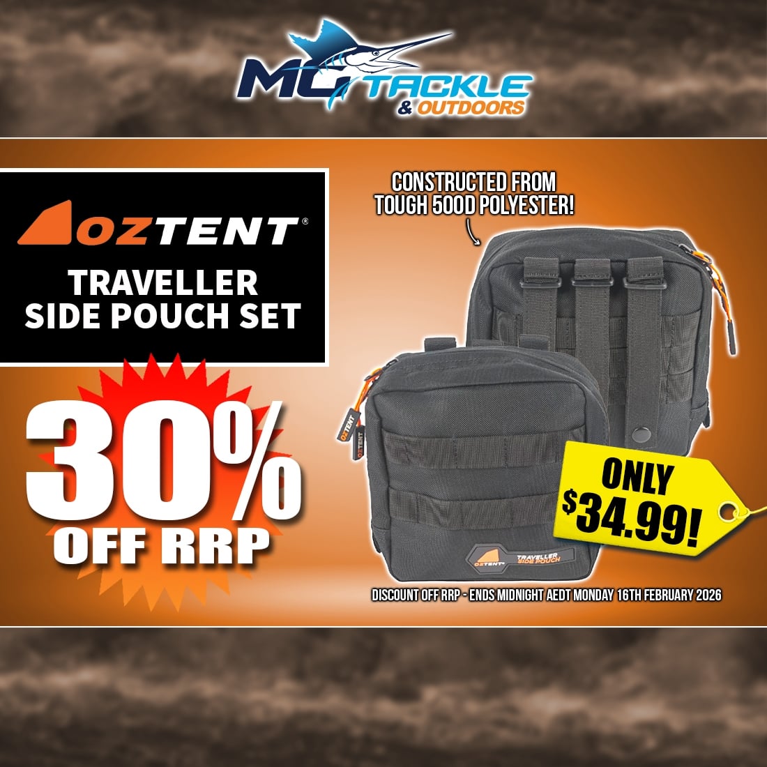 30% off OZTENT TRAVELLER SIDE POUCH SET
