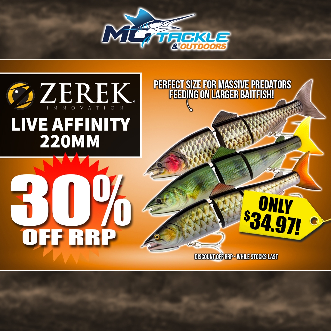 30% off ZEREK LIVE AFFINITY 220MM