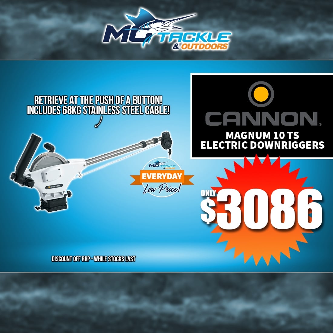 CANNON MAGNUM 10 TS ELECTRIC DOWNRIGGER only $3086
