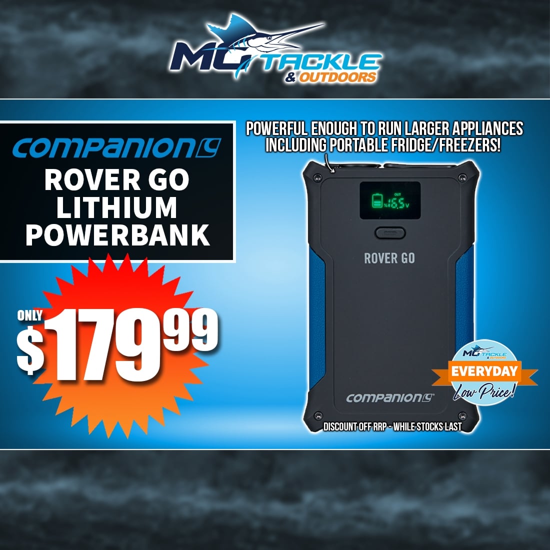 COMPANION ROVER GO LITHIUM POWERBANK only $179.99