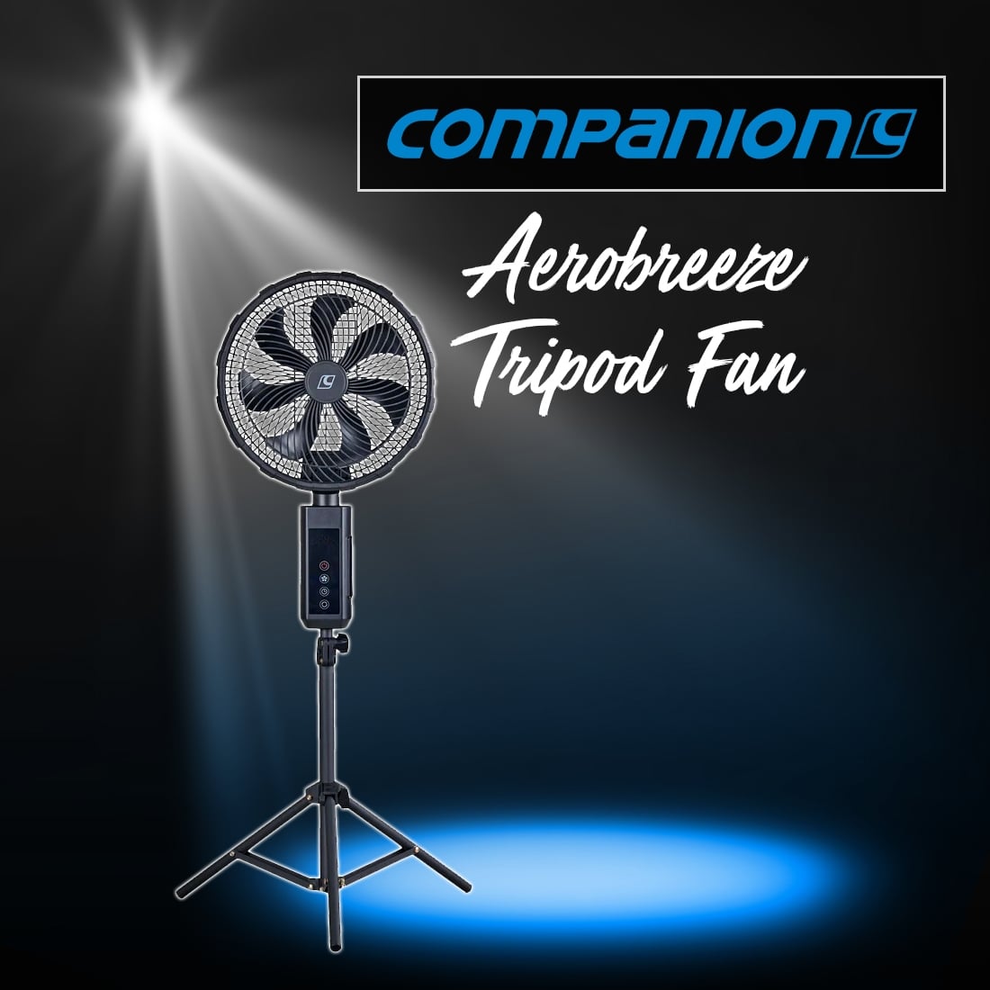 New - COMPANION AEROBREEZE TRIPOD FAN