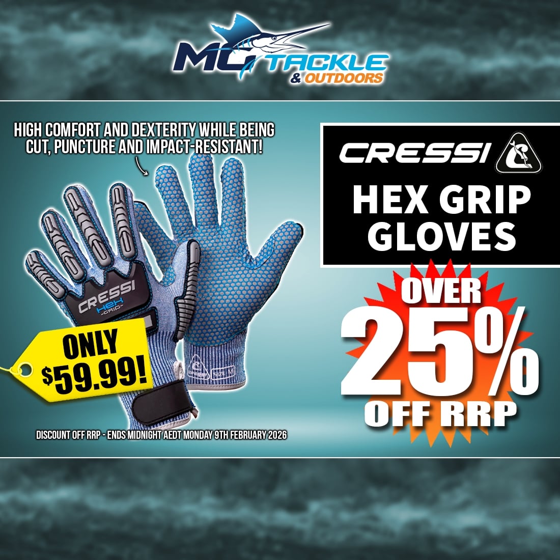 CRESSI HEX GRIP GLOVES only $59.99