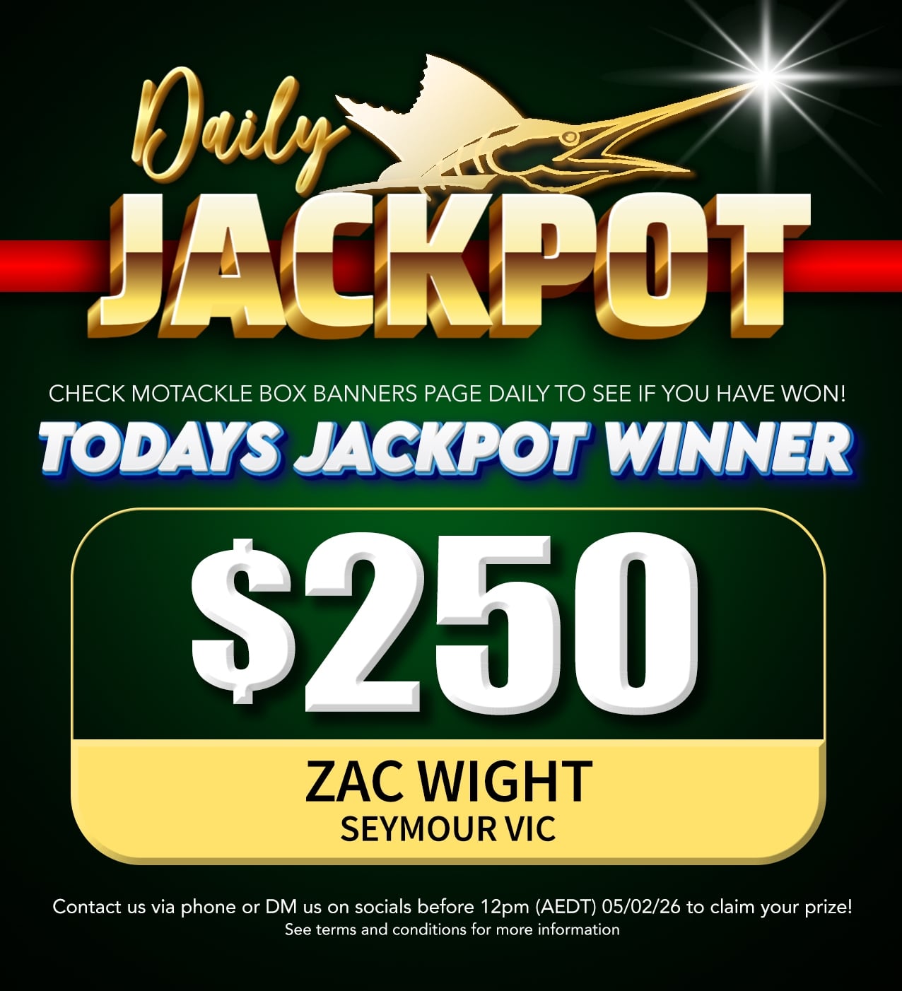 Daily Jackpot Winner