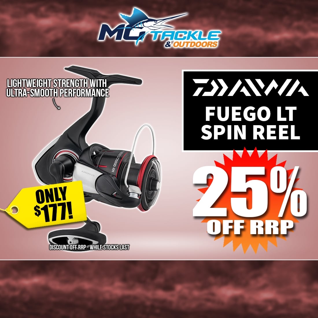 Daiwa Fuego LT Spin Reel - Now $177