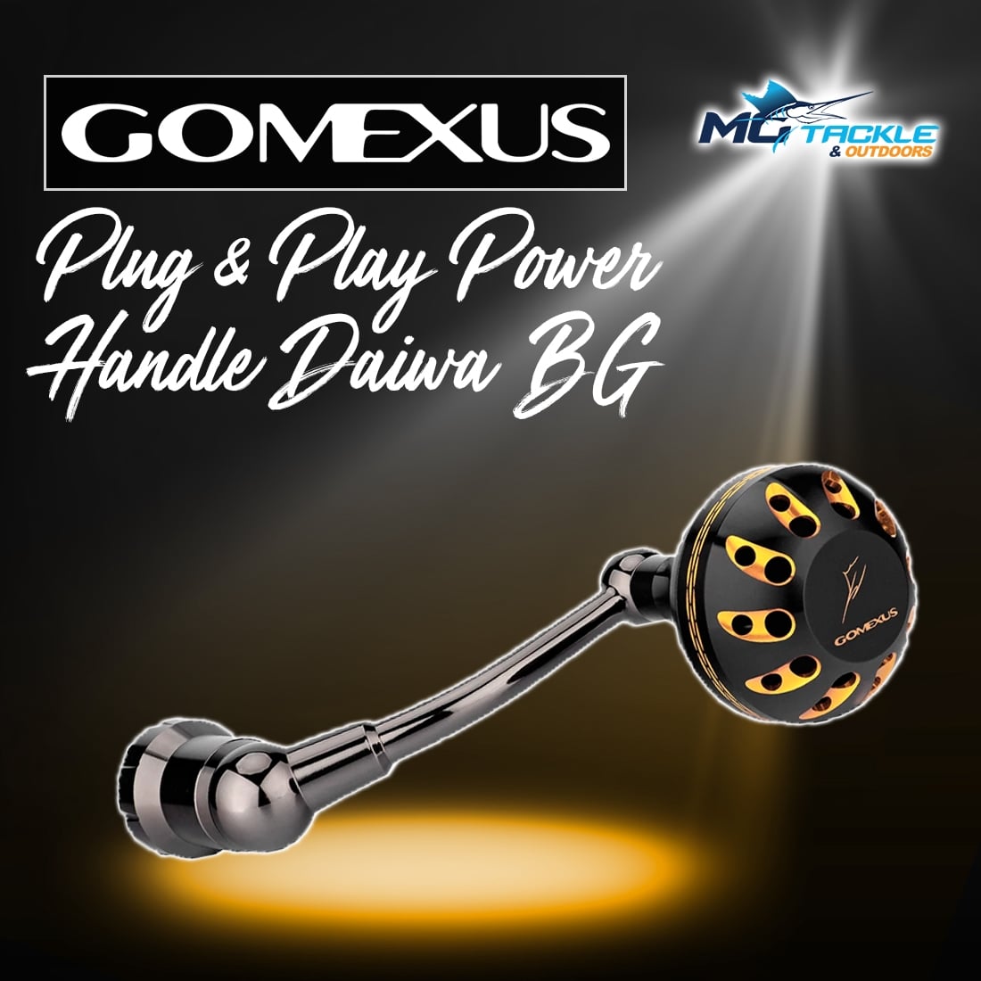 New - GOMEXUS PLUG & PLAY ALUMINIUM POWER HANDLE FOR DAIWA BG SPIN REEL