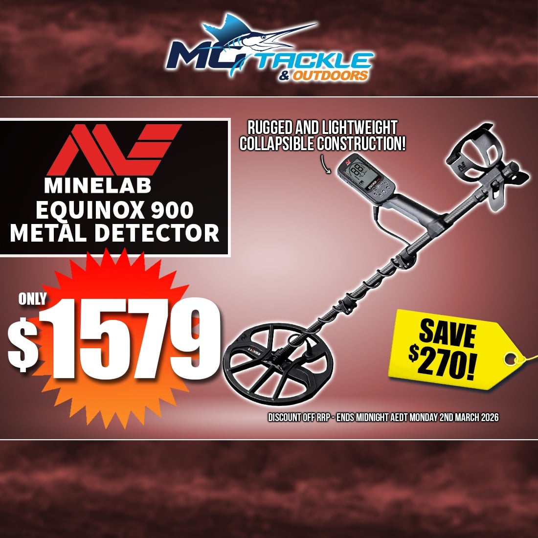 Minelab Equinox 900 Only $1579